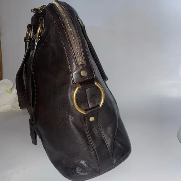 Authentic Yves Saint Laurent Brown Muse Leather Satchel - Picture 4 of 16
